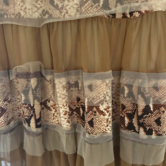 Vintage Paradise NY Jean Tiered Embellished Maxi Skirt - Picture 6 of 9